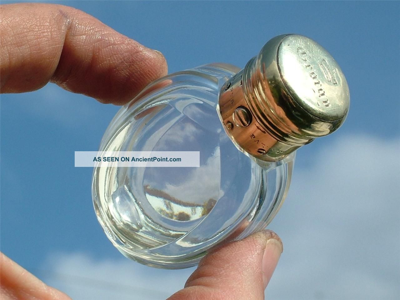 Circa 1820 Quality Georgian Silver Topped Berry Patent Cut Glass Scent Flask Uncategorized photo