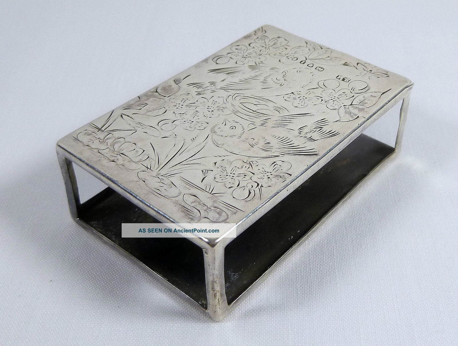 Stunning Antique English Solid Silver Matchbox Holder By Sampson Mordan. Cigarette & Vesta Cases photo