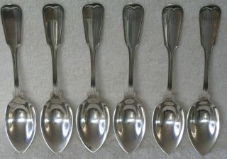 Fiddle Thread Frank Smith Sterling Silver Grapefruit Spoon Set Of 6 photo