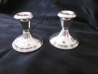 Frank M Whiting Sterling Candle Stick Holders photo