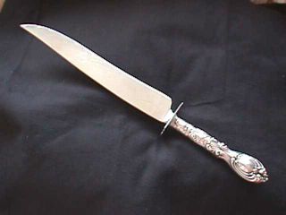Vintage Frank Whiting Sterling Silver Handle Cutlery Knife Safe Guard 14 1/8 