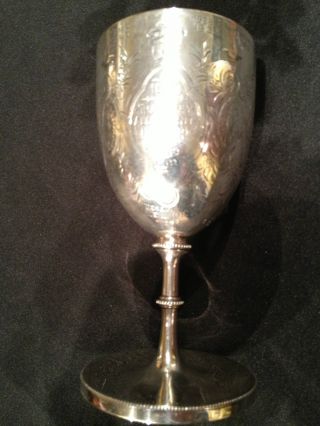 Sheffield Trophy 1850 Sterling Silver Goblet By James Dixon & Sons 241 Grams photo
