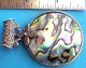 Vintage Sterling Silver,  Marcasite & Mother - Of Pearl Pendant - 33 Grams,  1oz Other photo 1