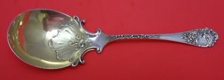 Maintenon By Shiebler Sterling Silver Goldwashed Berry Spoon 8 