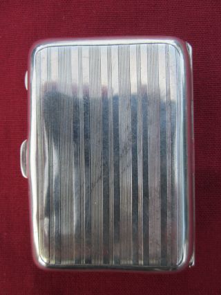 Hallmarked - 69 Grams Solid Silver - Cigarette Case - Birmingham Hallmark photo