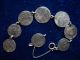 Silver Coin Bracelet 8 Coins James 11 Charles 11 George 1 & 11 William & Mary + Other photo 1