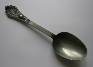 A William Iii Pewter Trefid Spoon,  C.  1690 photo