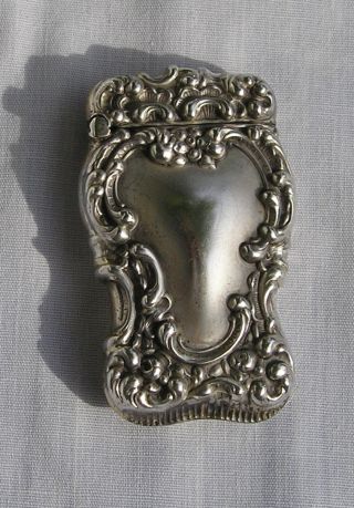 Antique Sterling Silver Match Safe/ Case photo
