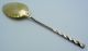 6 - Whiting Sterling Silver Ice Cream Spoons Square Twist Gold Wash Gorham, Whiting photo 2