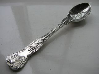 Kings Pattern Solid Silver Salt Spoon Hallmarked Sheffield 1966 By Cooper Bros photo