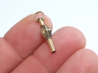 Very Rare Shape Tiny 15ct Gold Antique Pocket Watch Key photo