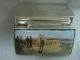 . 925 Sterling Silver Golf Snuff Box Enamel Golfing Scene Cigarette & Vesta Cases photo 1