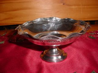 Sterling Silver Footed Compote Candy Dish Reinforced With Cement Rb Makers Mark photo