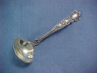 Antique Gorham Buttercup 1899 Sterling Cream Ladle Scrolled Bowl Ornate Silver photo
