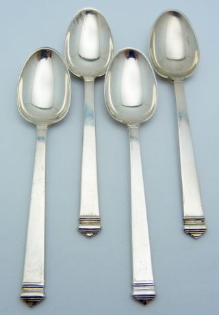 4 - Tiffany & Co.  Sterling Silver Demitasse Spoons Hampton photo