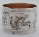 Antique French Sterling Silver Napkin Ring Rococo & Flowers Very Heavy Napkin Rings & Clips photo 3