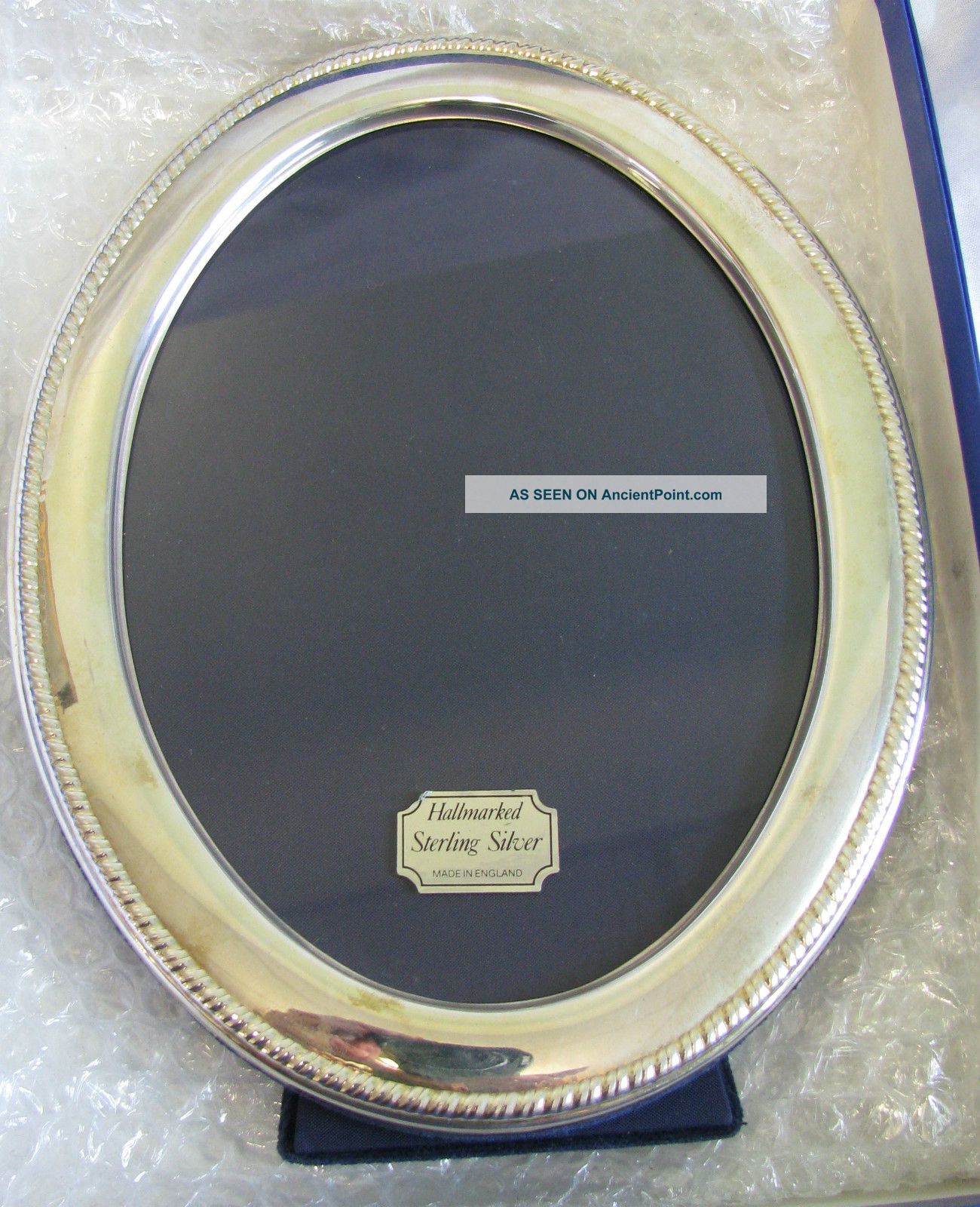Solid Silver Photo Frame Oval 22 X 17cm Carrs Sheffield 1988 Frames photo