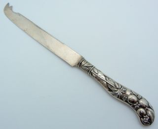 C.  B.  &m.  Sterling Silver Handled Cheese Knife Fruit & Palm Trees photo