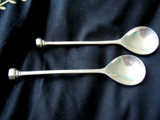 The Guild Of Handicraft C.  R Ashbee Fine Pair Of 6 Inch Seal Top Spoons 1936 Vgc photo