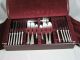 50 Pc Oka Mid - Century Modern Silverplate Flatware +chest 12 Place Settings Other photo 3