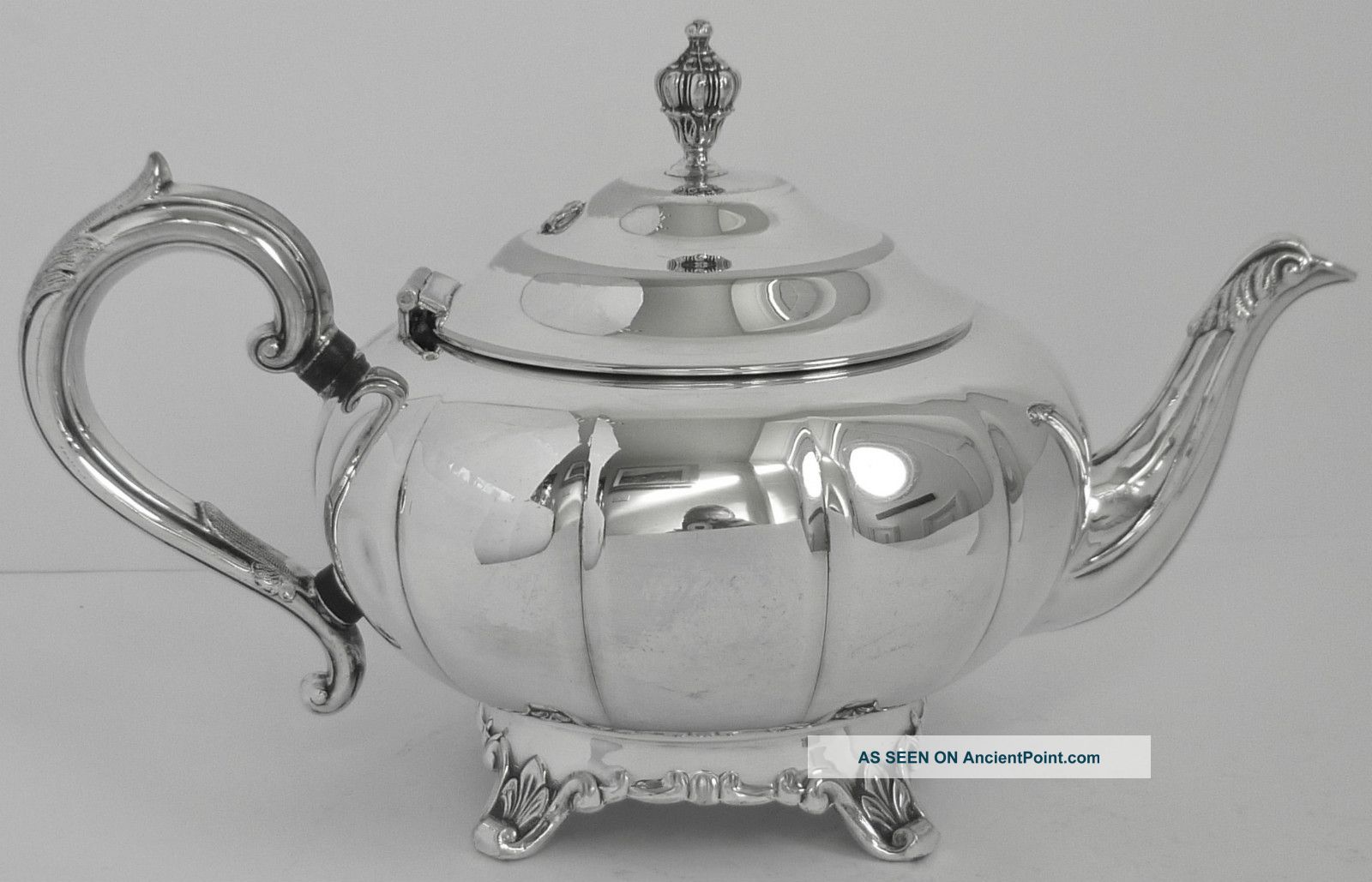 Silver Plated Teapot W M A Rogers Canada 3177 Ep Copper Fluted Tea/Coffee Pots & Sets photo