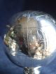 Chinese Silver Plated World Globe Pedestal Tea Caddy C1900 Other photo 3