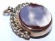 1897 Victorian Solid 9ct Gold & Agate Set Spinning Fob / Pendant Uncategorized photo 2