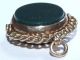 1897 Victorian Solid 9ct Gold & Agate Set Spinning Fob / Pendant Uncategorized photo 3