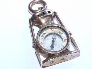 V Rare 1880 Victorian Solid 10ct Rose Gold Compass Watch Fob/pendant Stunning photo