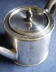 Silver Plated Hand Engraved Georgian Barrel Teapot C1825 Tea/Coffee Pots & Sets photo 2