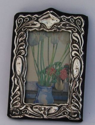 Lovely Antique Repousse Solid Silver Photo Photograph Picture Frame,  1904.  2 photo