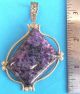 Large Sterling Silver & Purple Stone Pendant - 29.  2 Grams,  Just Under 1 Oz Other photo 1
