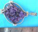 Large Sterling Silver & Purple Stone Pendant - 29.  2 Grams,  Just Under 1 Oz Other photo 4