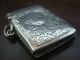 Antique Victorian Silver Vesta Case Match Safe Engraved Decoration Cigarette & Vesta Cases photo 2