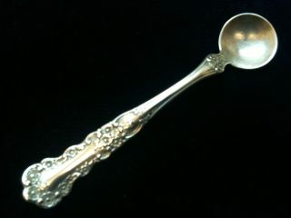 Antique Solid Silver Salt Spoon Birmingham 1900 Ref 470/3 photo