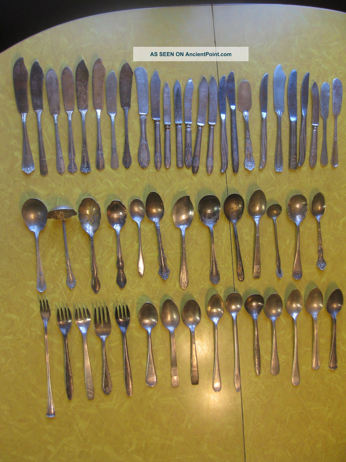 Lot 53 Old Antique Silverplate Flatware Advertising / Unique Makers Mixed Lots photo