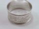 Ornate Sterling Silver Napkin Ring ' Joan ' 1894 Napkin Rings & Clips photo 3