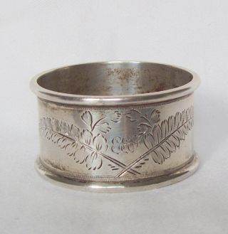 Antique 1880 Silver Napkin Ring,  Richard Martin & Ebenezer Hall 22.  1 Grams photo
