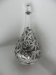 Finest Antique Japanese Or Chinese Bamboo Sterling Silver Overlay Glass Decanter Asia photo 1