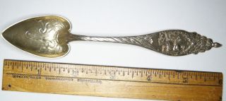 Antique Durgin & Je Caldwell Sterling Silver Dar Betsy Ross Flag Souvenir Spoon photo