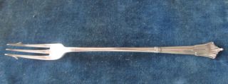 Antique Solid Silver Pickle Fork - Albany Pattern - Sheffield 1911 photo