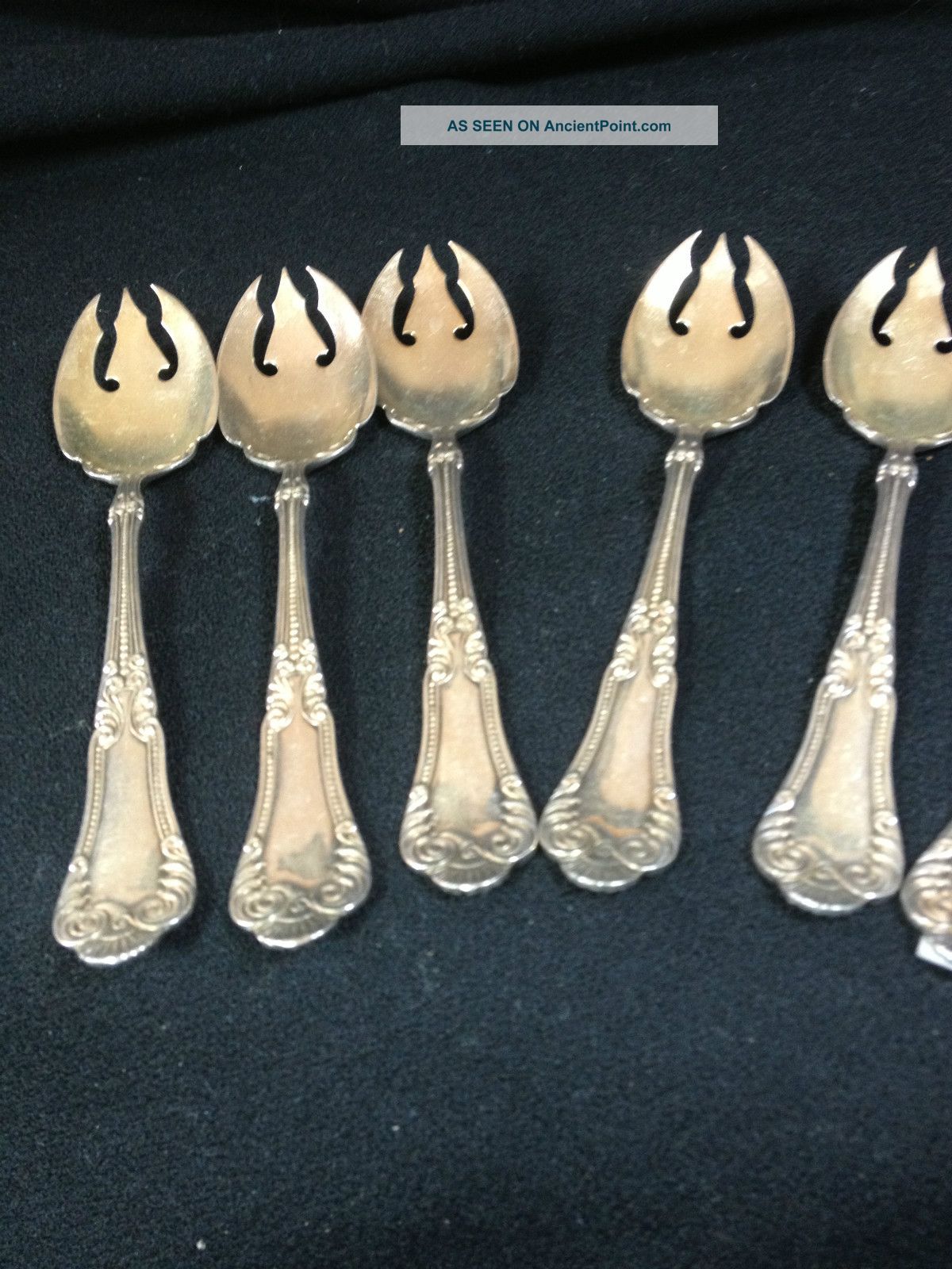 1847 Rogers Bros Silverplate Lotus Ice Cream Forks International/1847 Rogers photo