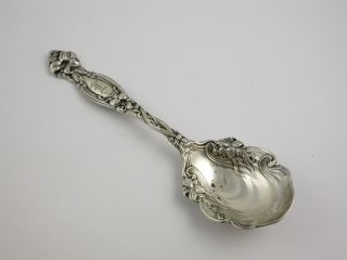 Antique International Sterling Silver Ornate Floral Pattern Spoon,  Frontenac photo