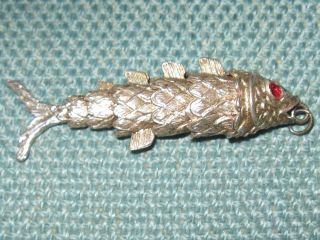 Solid Silver Articulated Fish photo