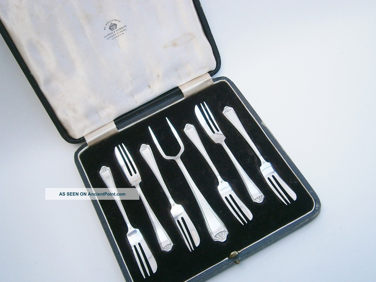 Vintage Cased Silver Plated Pastry Forks (6) Other photo