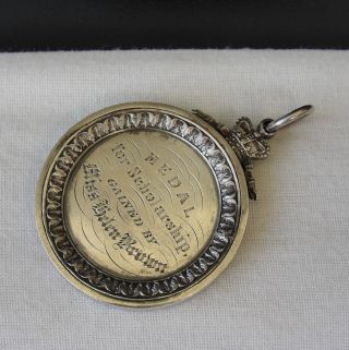 Sterling Silver 1867 J M & S St.  John ' S School Lanarkshire Scotland Medal 16+ G photo