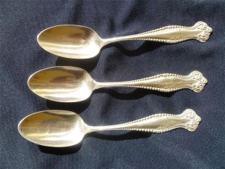 Vintage Silver Spoons Set Of 3 Design & Detail 63 Grams Sterling.  925 photo