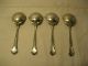 4 Gorham Sterling Chantilly Pattern Round Bowl Boullion Soup Spoons Gorham, Whiting photo 1