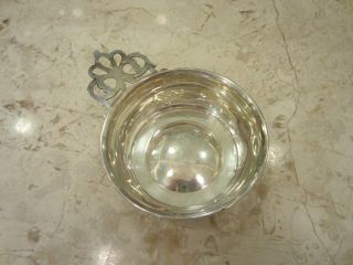 Vintage Sterling Silver Bowl With Handle photo