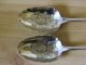 Georgian Hallmarked Silver Berry Spoons.  118 Grams. Other photo 1